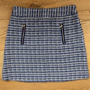 LOFT Blue Tweed Skirt - Size 4 - New with Tags